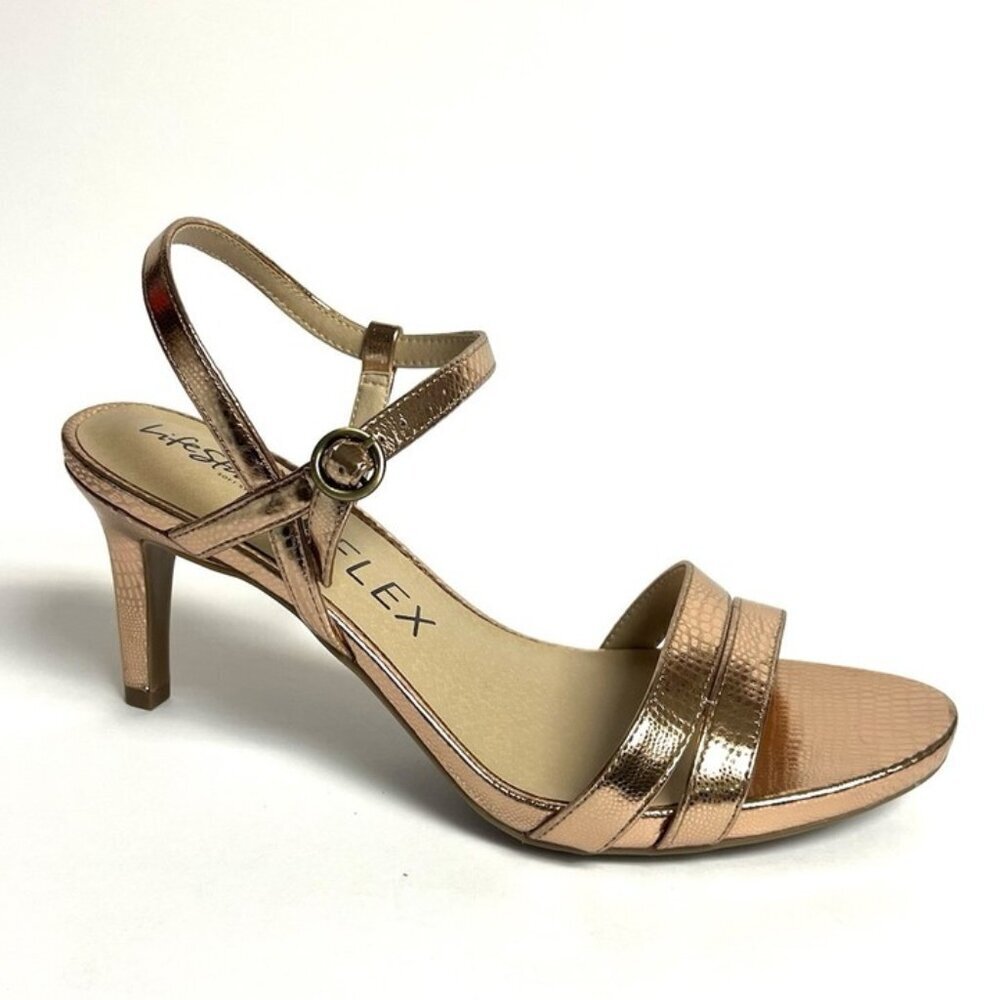 Lifestride Women’s Miracle Copper High Heeled Sandals Size 9.5Wide